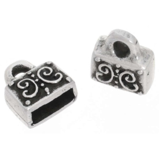 Endkappe Quader Set Antiksilber