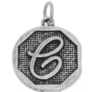 Charme Medaillon Buchstabe C Antiksilber