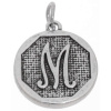 Charme Medaillon Buchstabe M Antiksilber