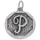 Charme Medaillon Buchstabe P Antiksilber
