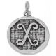 Charme Medaillon Buchstabe X Antiksilber