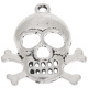 Charme Totenkopf Antiksilber