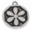 Charme Medaillon Blume Antiksilber