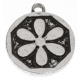 Charme Medaillon Blume Antiksilber