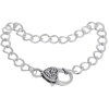 Armband Gliederkette mit Karabinerverschluss Herz...