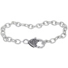 Armband Gliederkette mit Karabinerverschluss Herz...