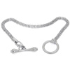 Armband Netzkette mit Knebelverschluss Antiksilber