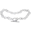 Armband Gliederkette mit Knebelverschluss Antiksilber