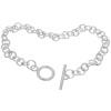 Armband Gliederkette mit Knebelverschluss Antiksilber