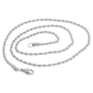 Kordelkette mit Karabinerverschluss Edelstahl