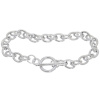 Armband Gliederkette mit Knebelverschluss Antiksilber