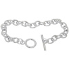 Armband Gliederkette mit Knebelverschluss Antiksilber