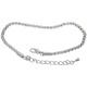 Armband Erbsenkette mit Karabinerverschluss Silber