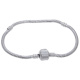 Armband Schlangenkette mit Clip-Verschluss Silber