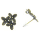Ohrstecker Blume Antikbronze