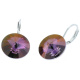 Ohrhänger Hook Silber plated . Crystal Lt. Amethyst . 14mm