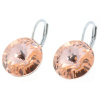 Ohrhänger Hook Silber plated . Crystal Lt. Peach . 14mm