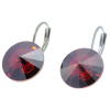 Ohrhänger Hook Silber plated . Crystal Red Magma . 14mm