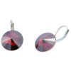 Ohrhänger Hook Silber plated . Crystal Red Magma . 14mm