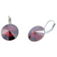 Ohrhänger Hook Silber plated . Crystal Red Magma . 14mm