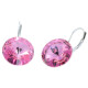 Ohrhänger Hook Silber plated . Crystal Rose . 14mm
