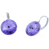 Ohrhänger Hook Silber plated . Crystal Tanzanite . 14mm