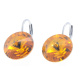 Ohrhänger Hook Silber plated . Crystal Topaz . 14mm