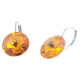 Ohrhänger Hook Silber plated . Crystal Topaz . 14mm