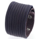 Lederarmband aus Büffelleder mit Metallverzierung Dunkelbraun