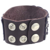 Lederarmband aus Büffelleder mit Metallverzierung Dunkelbraun
