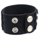 Lederarmband aus Büffelleder mit Metallverzierung Schwarz