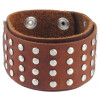 Lederarmband aus Büffelleder mit Metallverzierung Braun