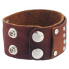 Lederarmband aus Büffelleder mit Metallverzierung Braun