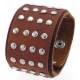 Lederarmband aus Büffelleder mit Metallverzierung Braun