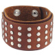 Lederarmband aus Büffelleder mit Metallverzierung Braun