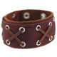 Lederarmband aus Büffelleder mit Metallverzierung Braun
