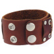 Lederarmband aus Büffelleder mit Metallverzierung Braun