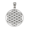 Anhänger Blume des Lebens . 925er Silber . flach
