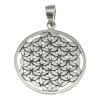 Anhänger Blume des Lebens Silber 925 flach