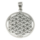 Anhänger Blume des Lebens Silber 925 flach