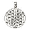 Anhänger Blume des Lebens . 925er Silber . flach