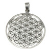 Anhänger Blume des Lebens Silber 925 flach