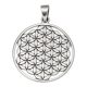 Anhänger Blume des Lebens . 925er Silber . flach
