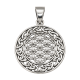 Anhänger Blume des Lebens . 925er Silber . leicht gewölbt