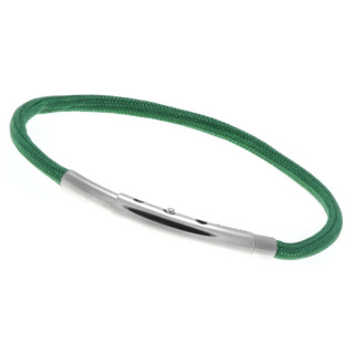 Armband LOOPS Paracord Edelstahlverschluss poliert Grün