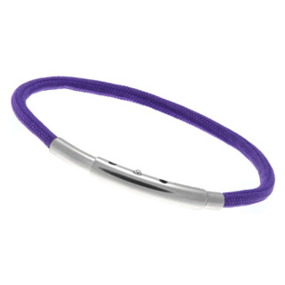 Armband LOOPS Paracord Edelstahlverschluss poliert Lila