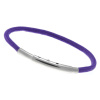 Armband LOOPS Paracord Edelstahlverschluss poliert Lila