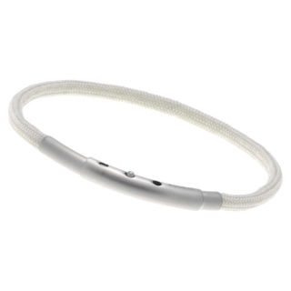 Armband LOOPS Paracord Edelstahlverschluss mattiert Hellgrau