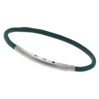 Armband LOOPS Paracord Edelstahlverschluss mattiert Dunkelgrün