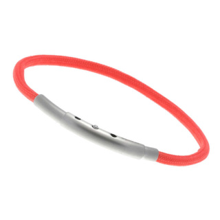 Armband LOOPS Paracord Edelstahlverschluss mattiert Korallrot